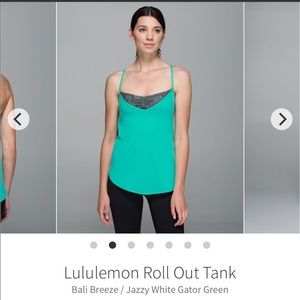 Lululemon ROLL OUT TANK Bali Breeze Gator Green 6